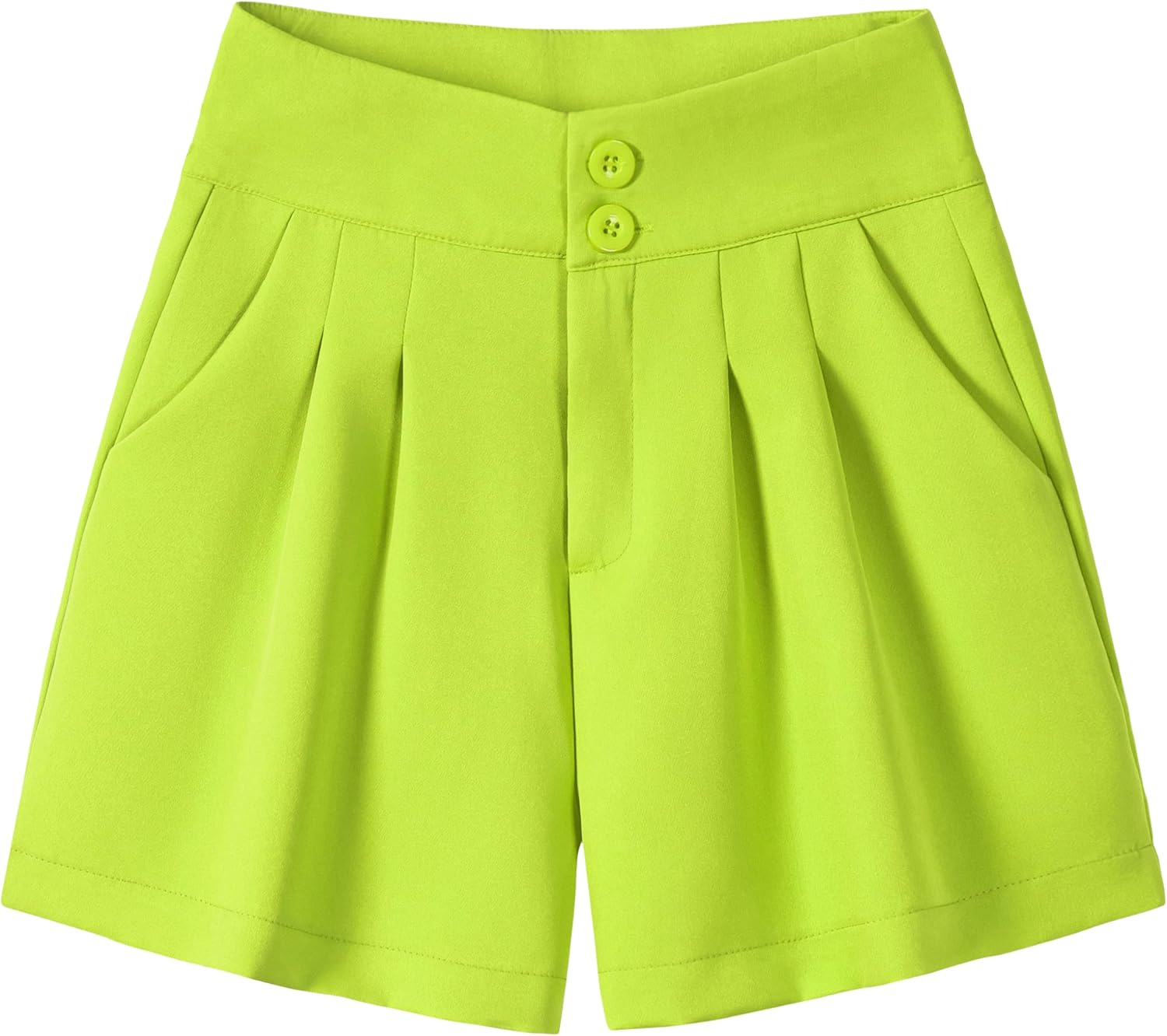 XinYangNi Women's Casual High Waisted Wide Leg Bermuda Shorts Summer Pleated Dressy Shorts with Pockets - Image 5