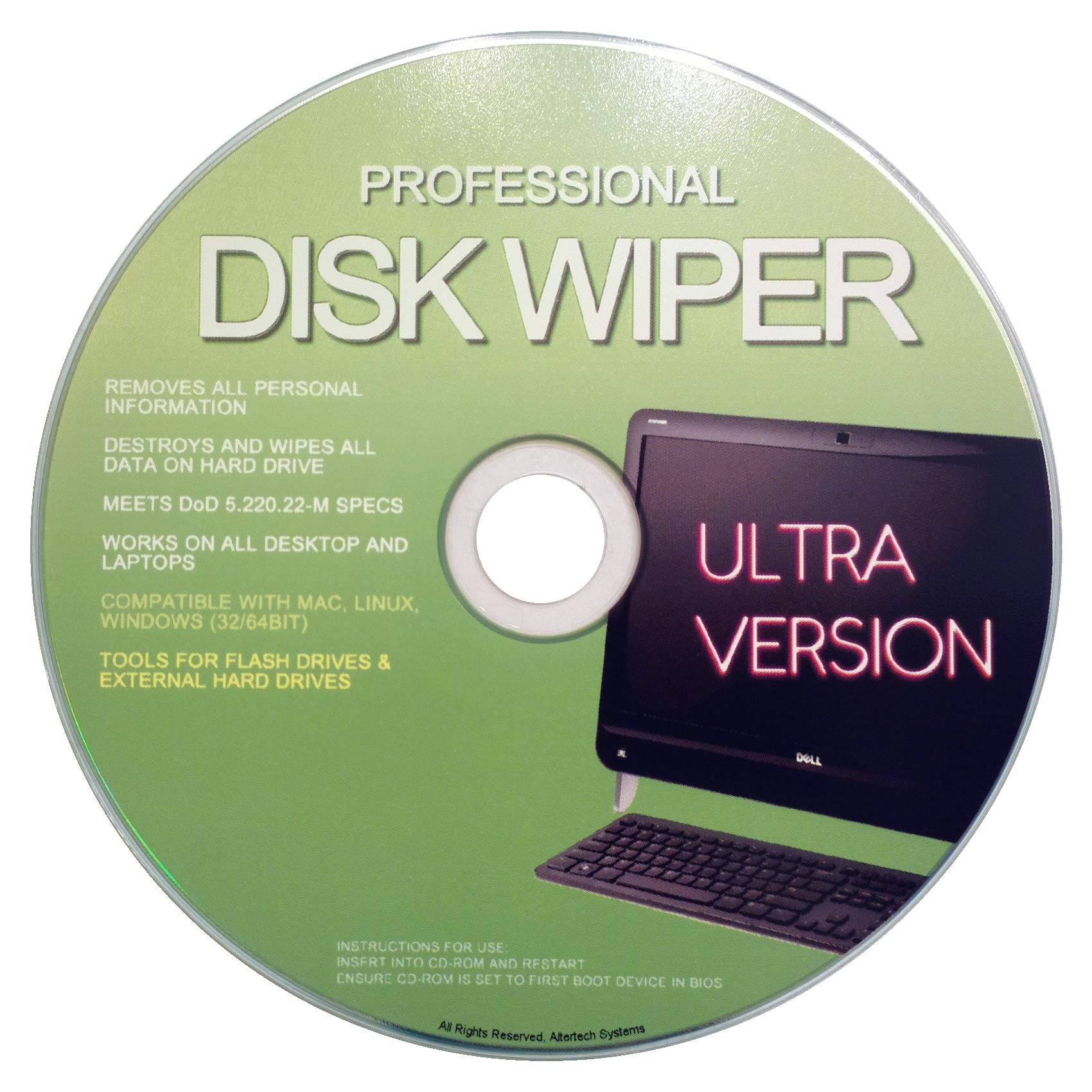 Profesjonalna wycieraczka do dysku twardego i gumka USB CD - ALL OS 32/64-bitowe Windows, Linux i Mac
