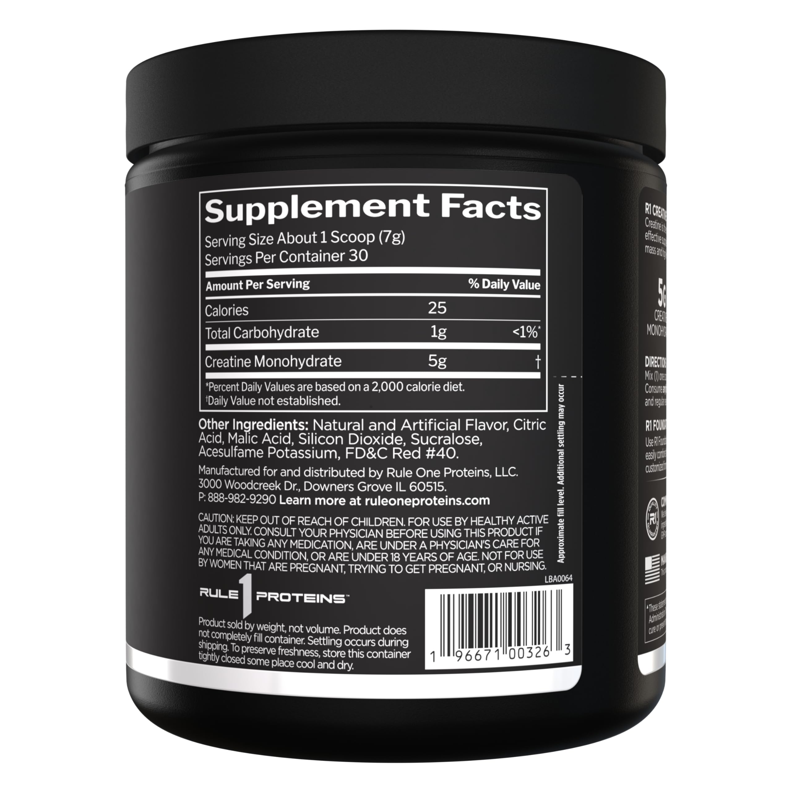Rule 1 Proteins Creatine Powder, Fruit Punch, 30 Servings — Amazon image 3