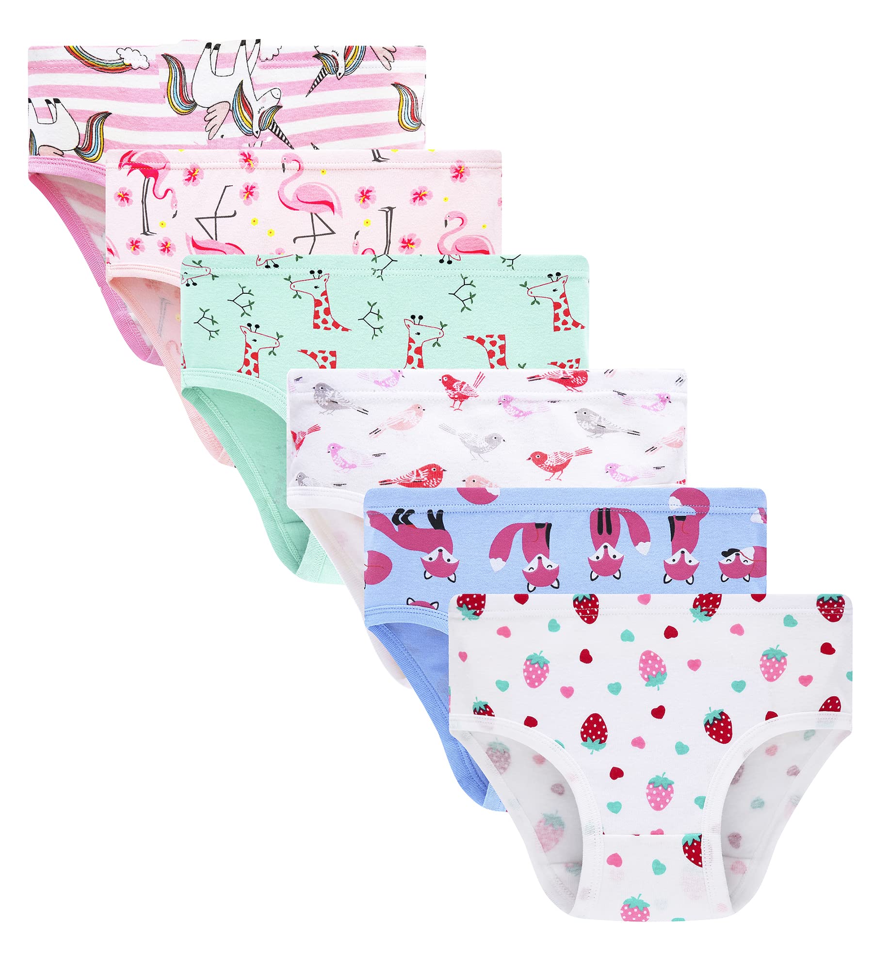 Barara King Little Girls' Soft Cotton Underwear Toddler Undies Kids panties