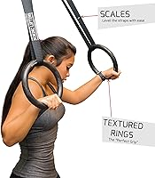Vista 6 de Nordic Lifting Anillos y correas de gimnasia, resistentes para gimnasia, crossfit y entrenamiento de fitness, el mejor juego olímpico de gimnasio