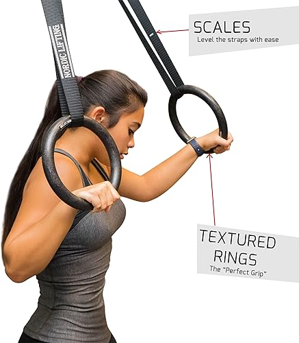 Miniatura 6 de Nordic Lifting Gymnastic Rings and Straps - Heavy Duty for Gymnastics Crossfit  Fitness Training - Best Olympic Home Gym Set - PC Plastic is