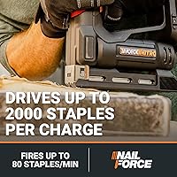 Vista 2 de Worx Nitro WX843L 20V Power Share 38" Grapadora de corona inalámbrica