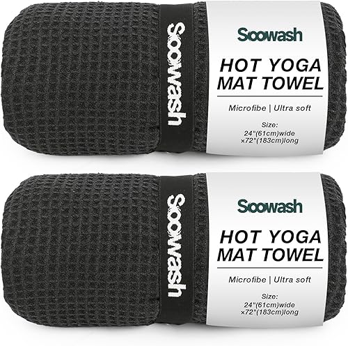 Toalla de Yoga Caliente, Toallas de Esterilla de Yoga de Microfibra Antideslizantes para Yoga Caliente Absorbente de Microfibra Sudor Cubierta