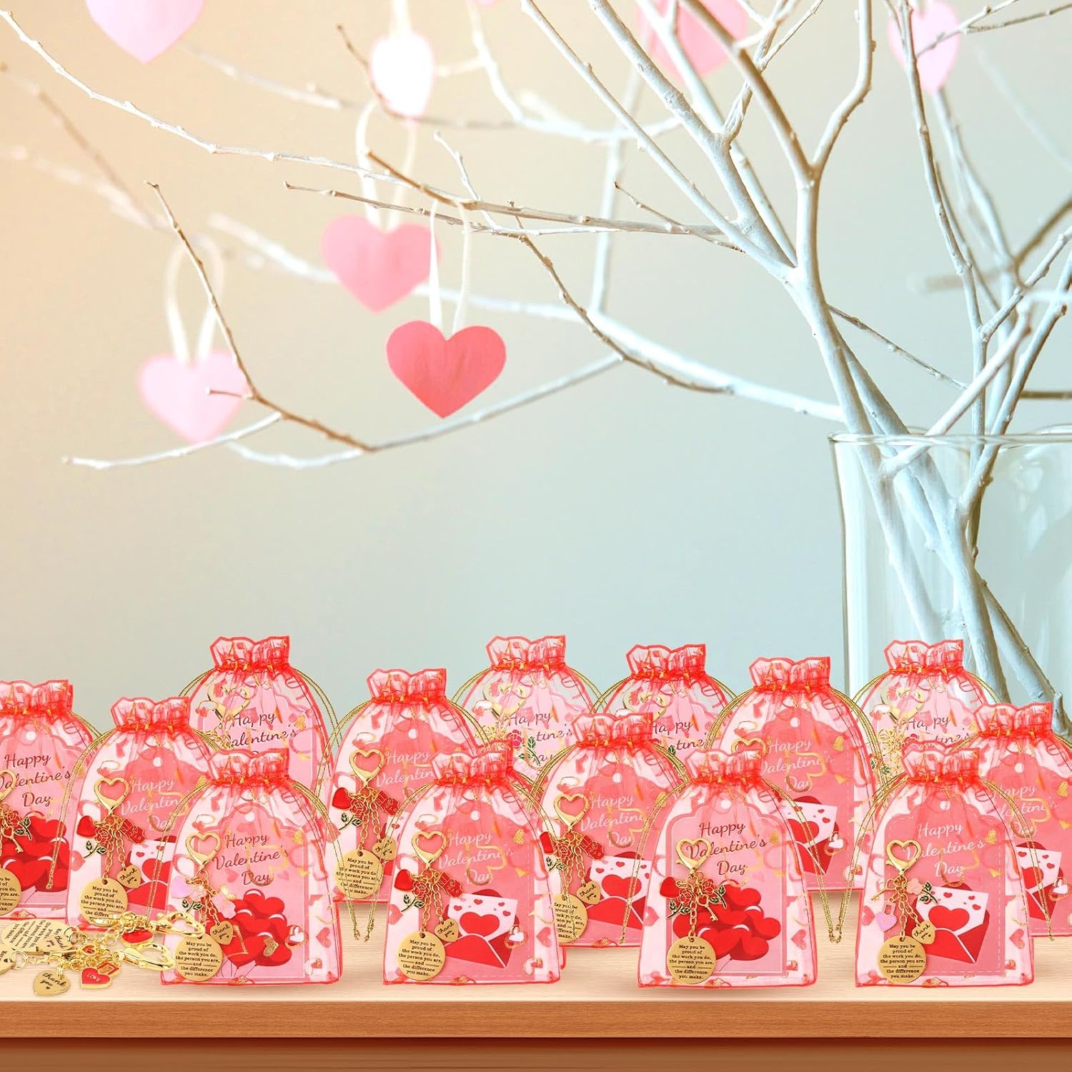 24/36/48 Sets Appreciation Gifts Bulk for Employee Coworker Team Staff with Thank You Keychain Bags Card - Image 4