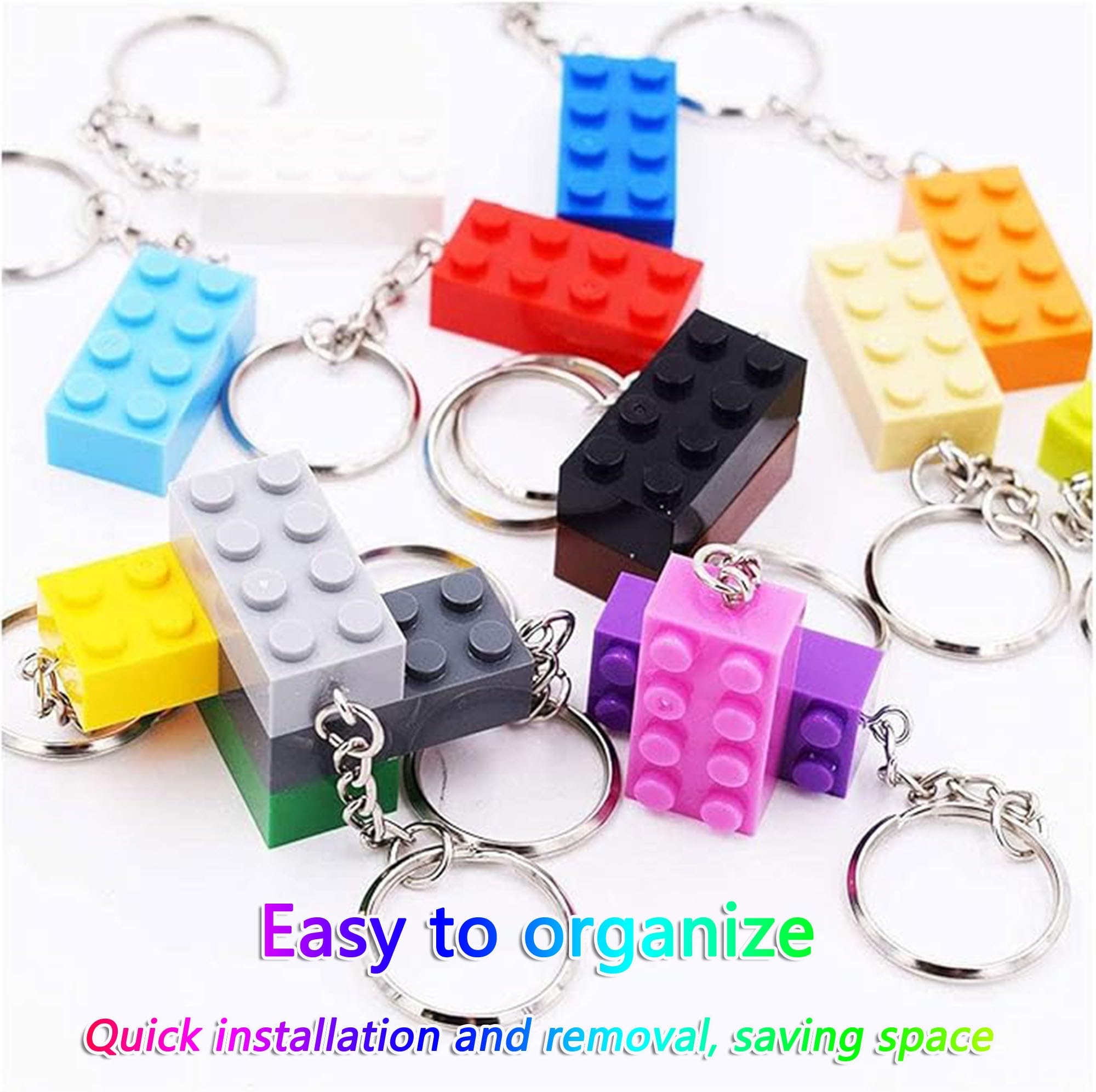 KRISFD Brick Porte-Clés 15 Pièces Porte-Clés Blocs De