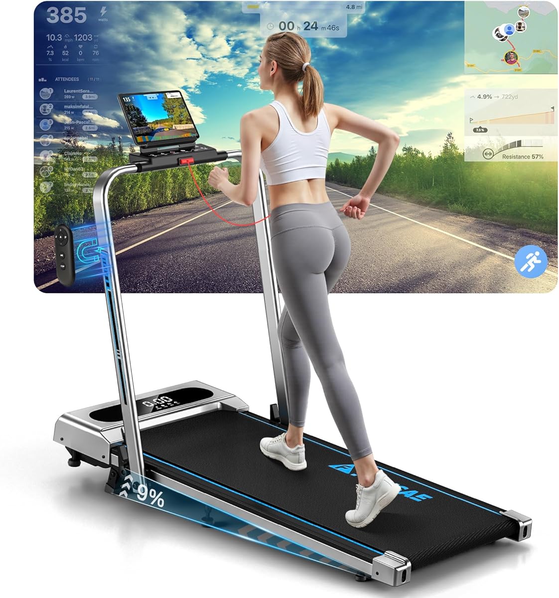 Walking Pad Machine Blue 5 in 1