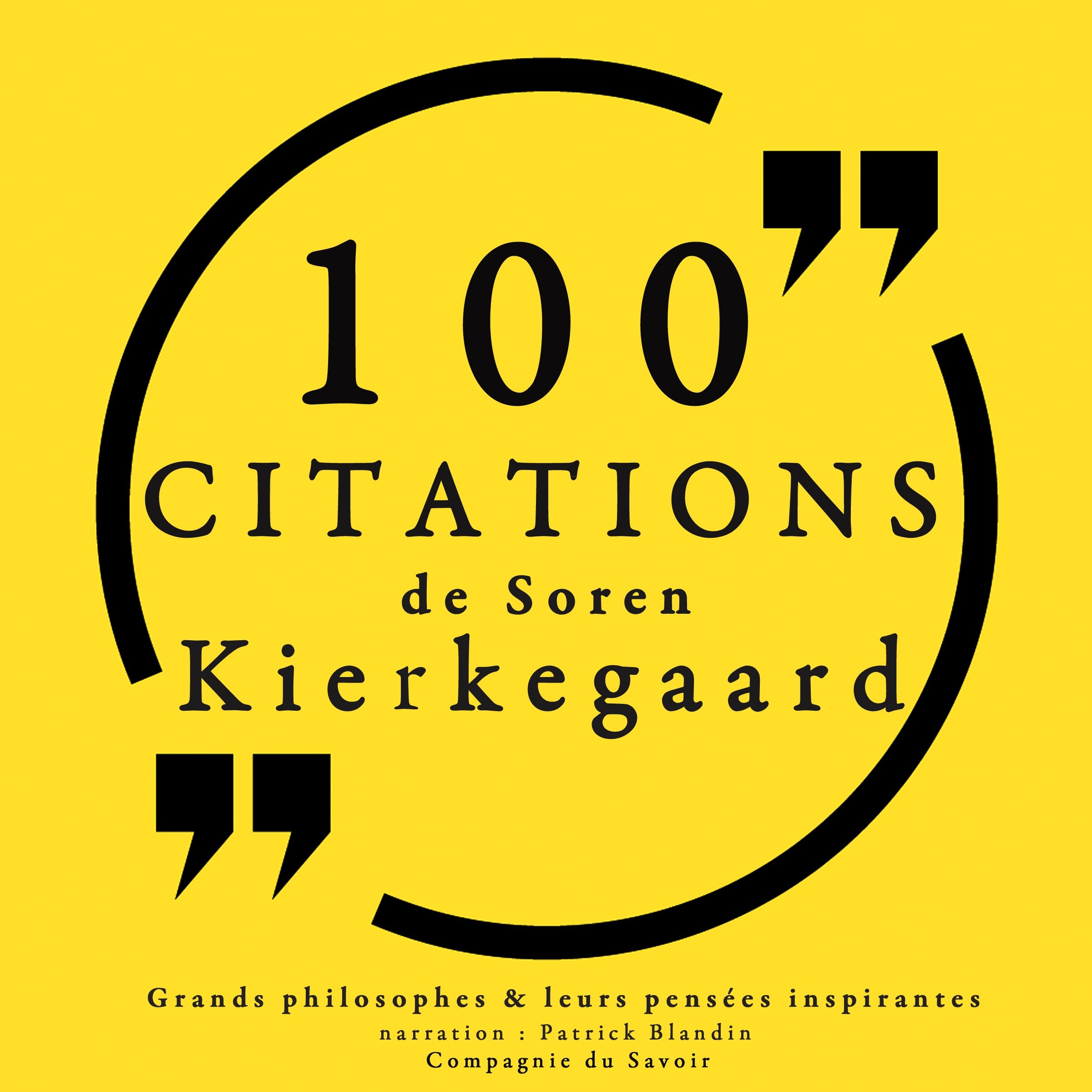 Cover art for 100 citations de Kierkegaard