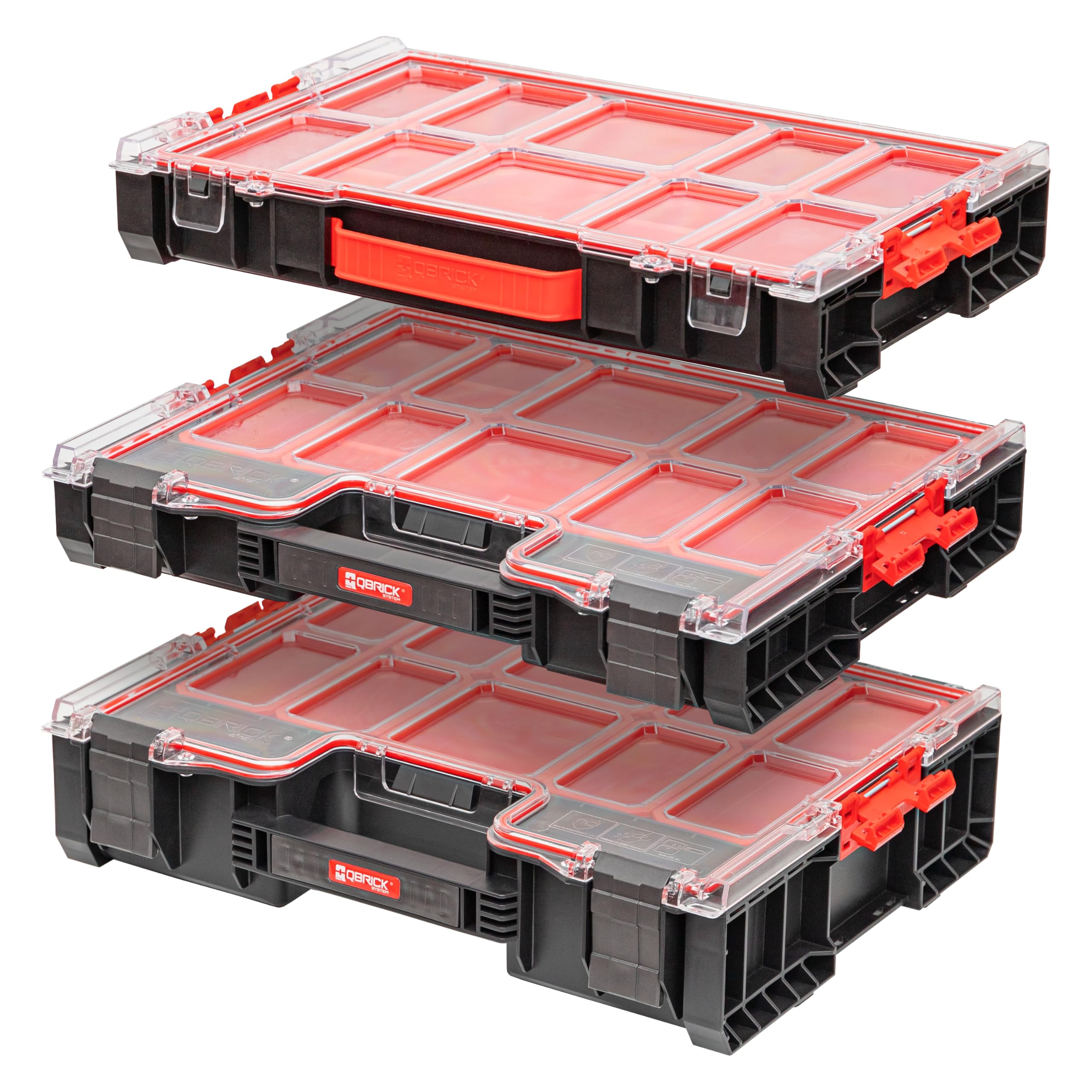 Qbrick System Maletín de Herramientas Vacío Organizador 450 x 358 x 110 mm Negro Rojo PRO Organizer 300