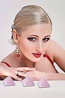 Vista 5 de Crystal Pyramid of Natural Rose Quartz Chakra Healing Stone, 1.5 inch