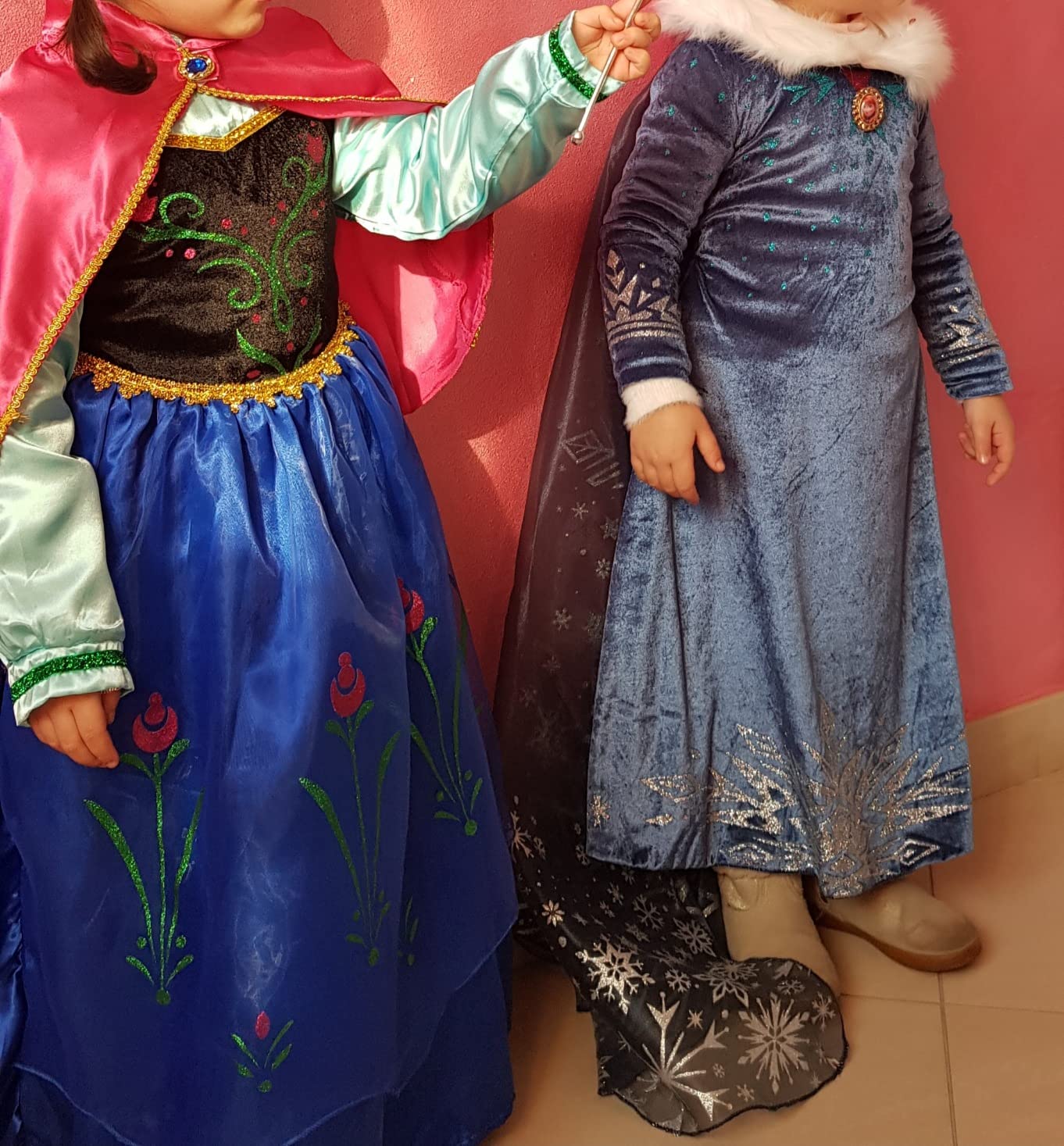 URAQT Costume di Elsa, Set da Principessa Elsa Corona Bacchetta