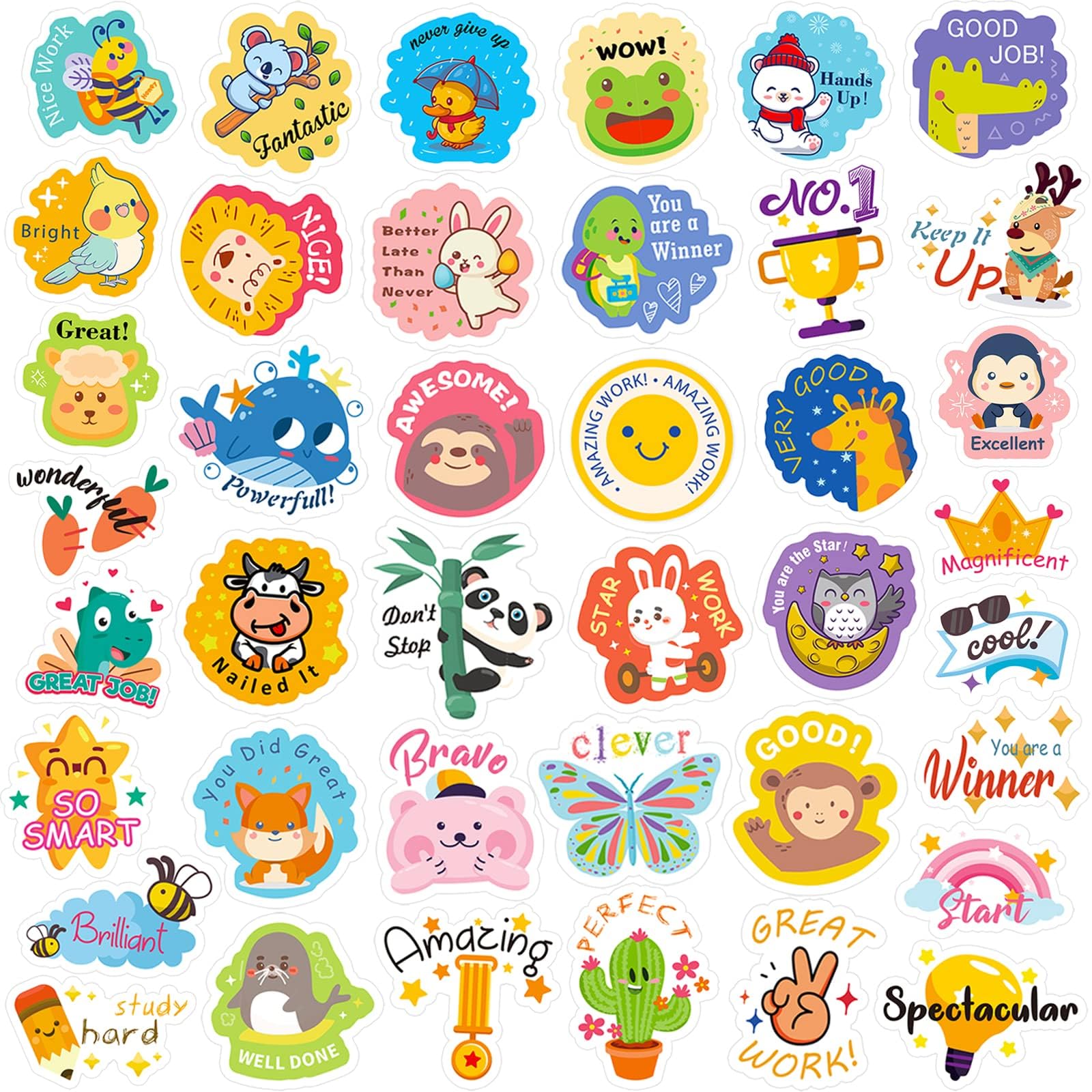 HOHAMN Motivational Stickers for Kids 1.5 Inch 500PCS