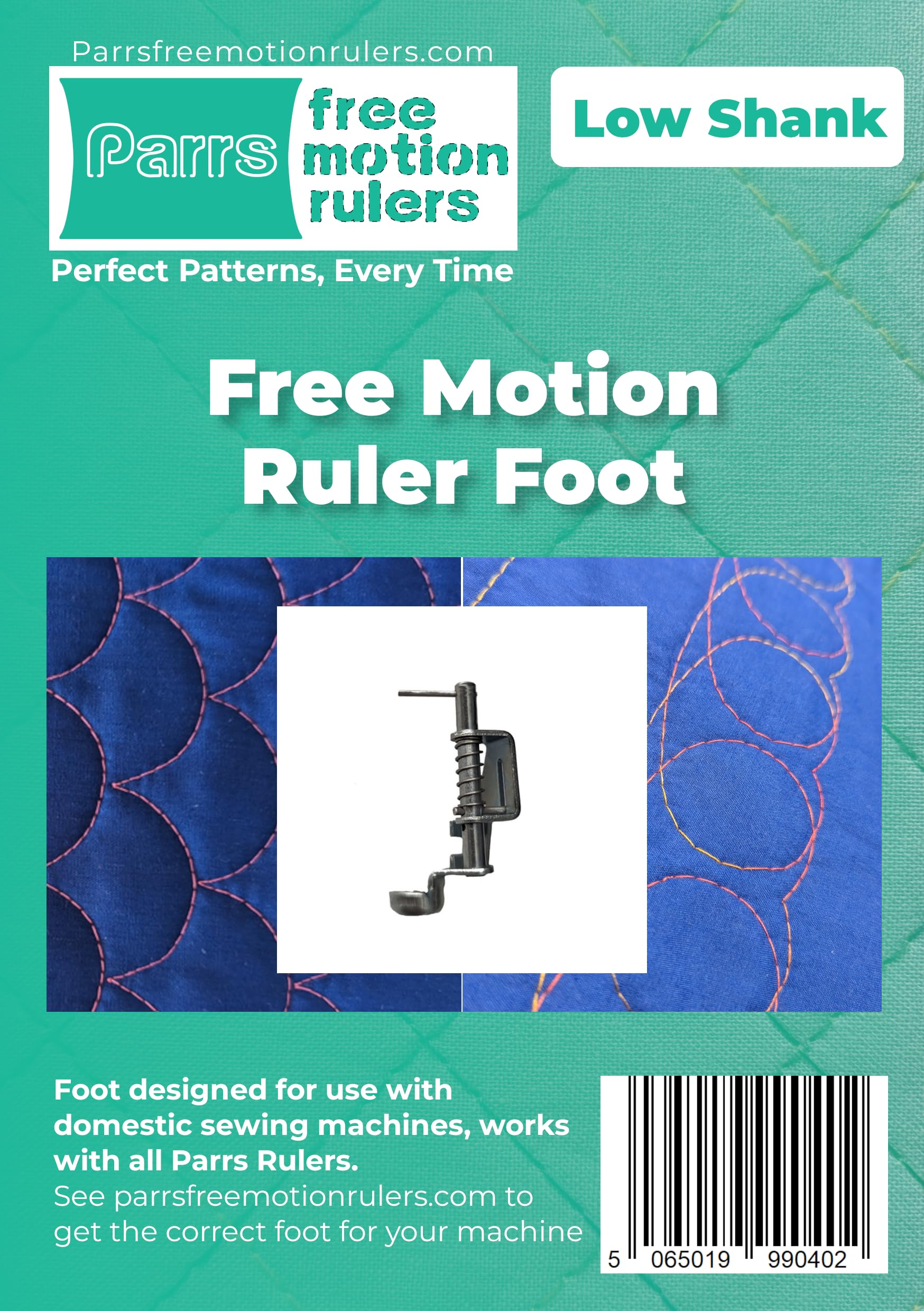 Parrs Low Shank Free Motion Hopping Ruler Foot for Domestic Machines, Silver - Image 3