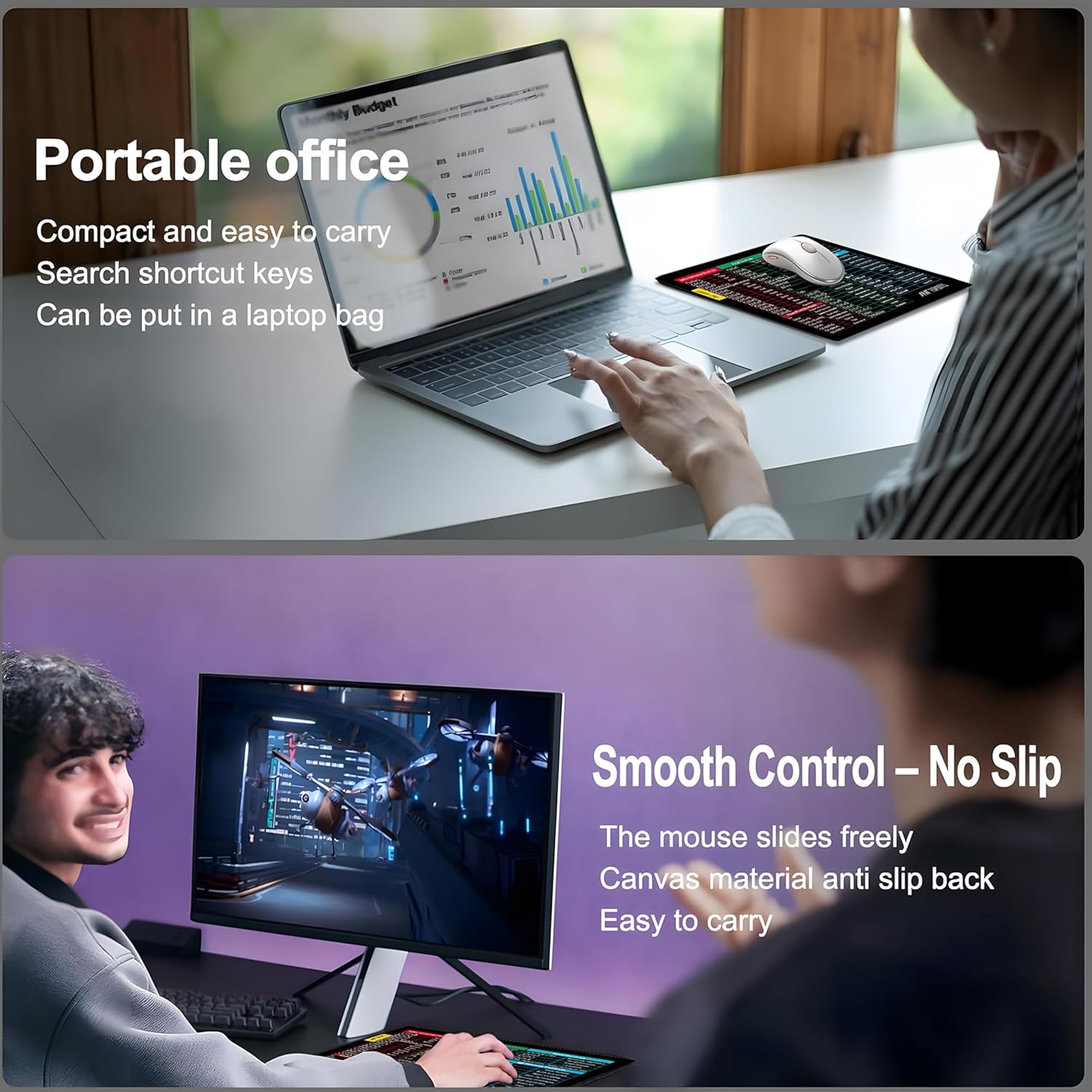 Ant Esports Lapi MousePad 260X210X3mm Anti-fray Stitching, Universal Shortcut Sheet Waterproof Surface & Non-Slip Rubber Base Stitched Edges Mouse Mat for Laptop,Compatible with Laser and Optical Mice 10 81f6ytvW3UL. SL1500