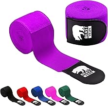Boxing Bandages 5 Metres Semi-Elastic and with Thumb Loop, Boxing Bandages for Men and Women (Kick Boxing, Muay Thai, MMA, Martial Arts, Fitboxing). Breathable Boxing Straps