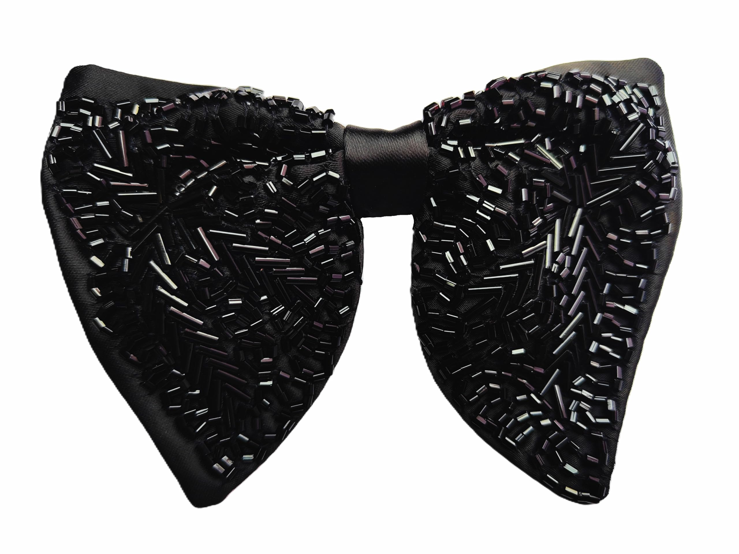 voici Men's Velvet oversized Bow Tie and Pocket Square Black Color Free Size best for Tuxedo dinner jackets-picture-52