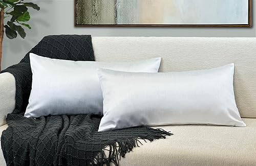 Vista 231 de Aiking Home - Funda de almohada de seda sintética, cierre de cremallera, juego de 2