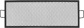 Sunnydaze X-Marks Fire Pit Cooking Grill Grate - Outdoor Rectangle Black Steel BBQ Campfire Grill with Handles - Metal Camping Cookware and Accessory - 40 Inch