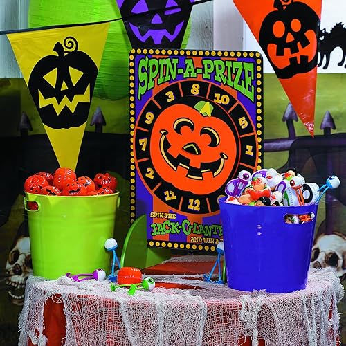 Miniatura 5 de Fun Express Rueda giratoria de premios con soporte, juegos de carnaval de Halloween para niños y adultos, rueda giratoria para premios, juegos de