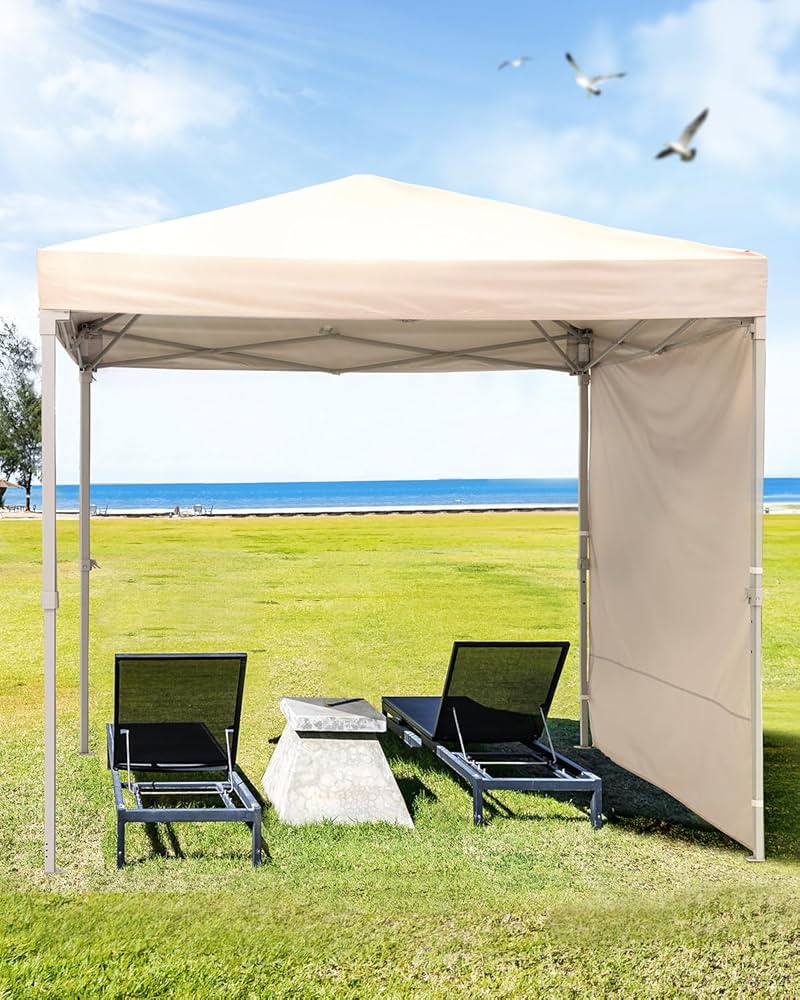 【色:ベージュ_サイズ:3m】ADVANCE OUTDOOR ワンタッチ タープ Amazon | ADVANCE OUTDOOR ワンタッチ タープテント 3段階調節