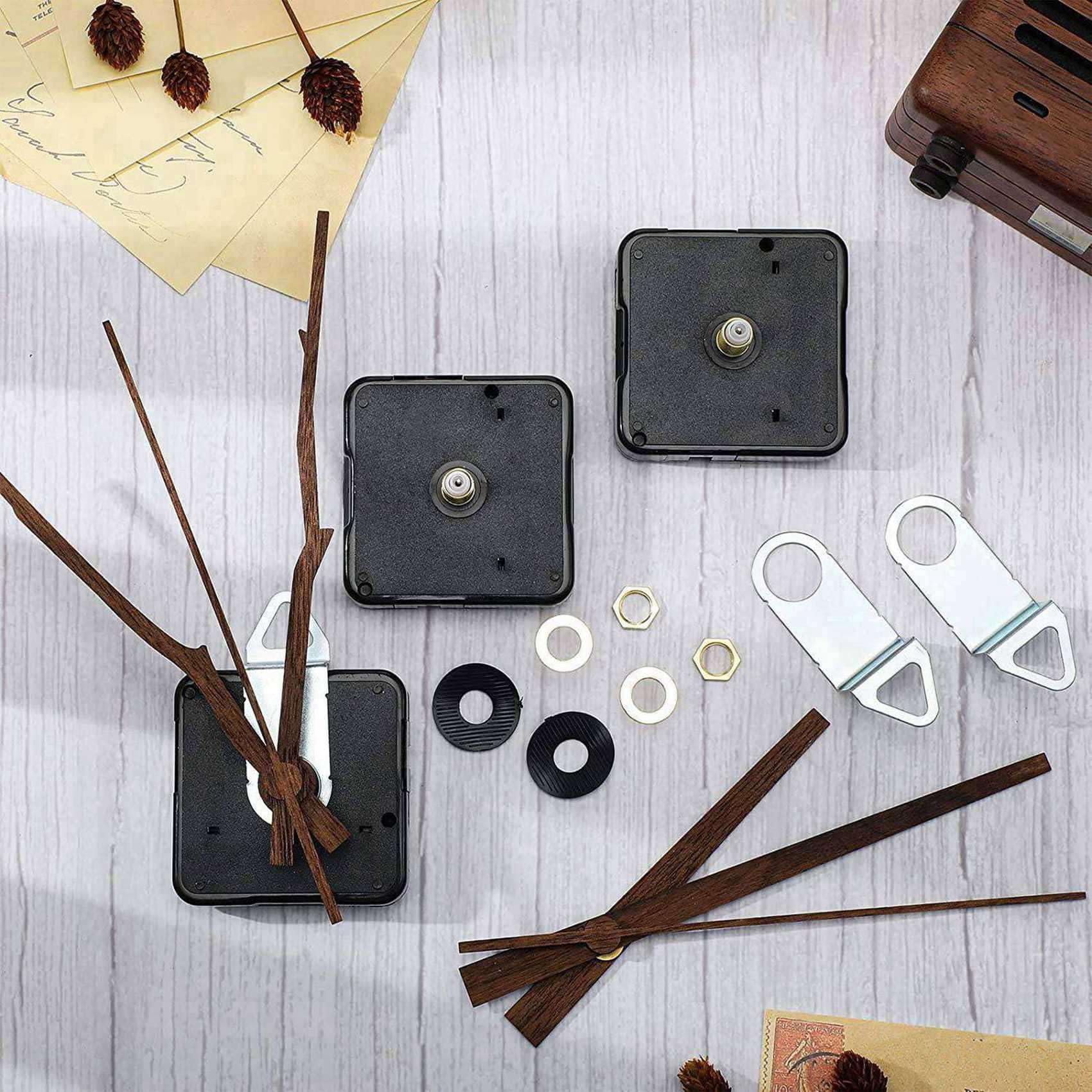 Parti del Meccanismo del Movimento 'Orologio al Quarzo da 32 Pezzi con 4 Tipi Lancette 'Orologio nel Legno di Noce Accessori 'Orologio per La Riparazione 'Orologio