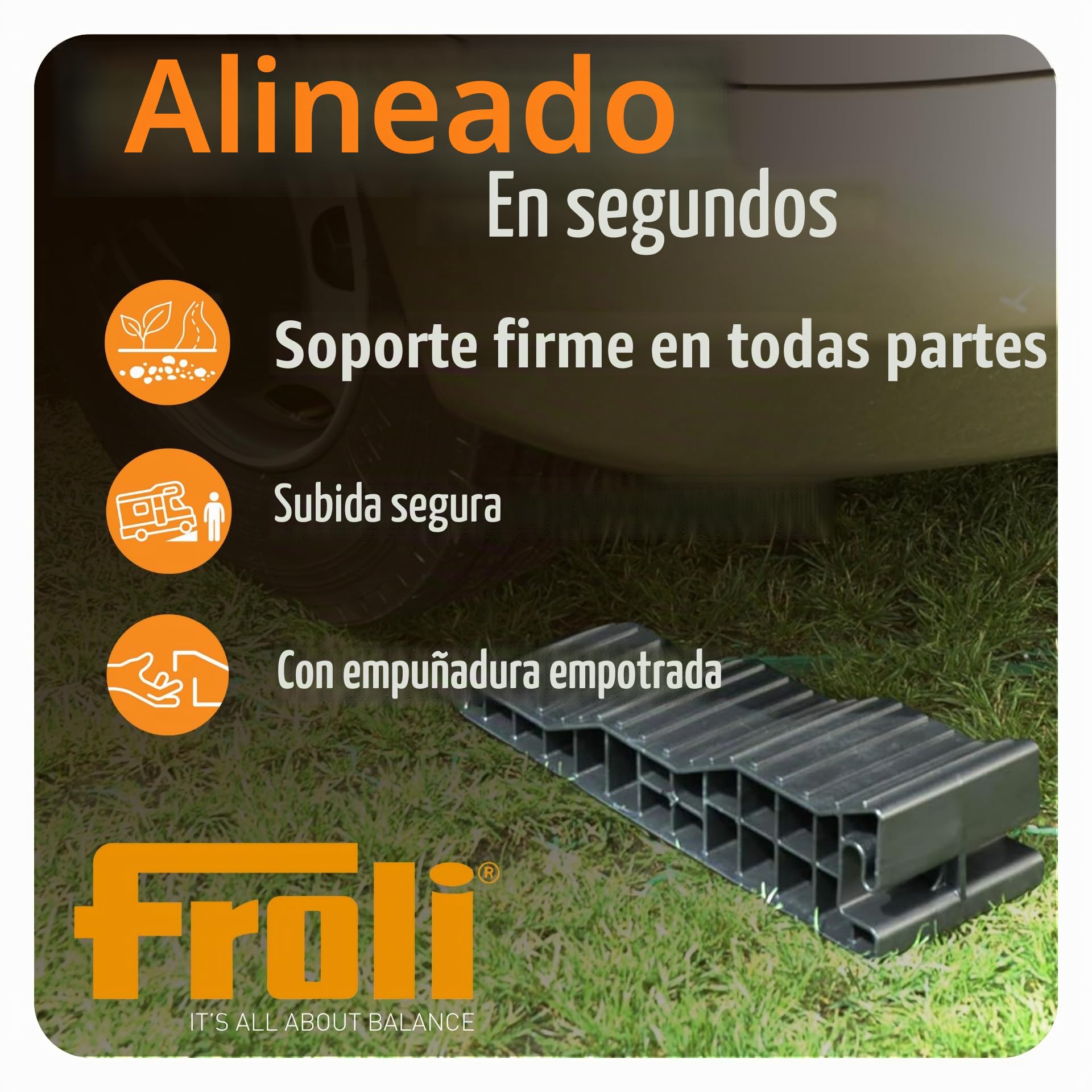 Froli – Cuñas niveladoras, 2 unidades, para caravanas y autocaravanas, hasta 8000 kg