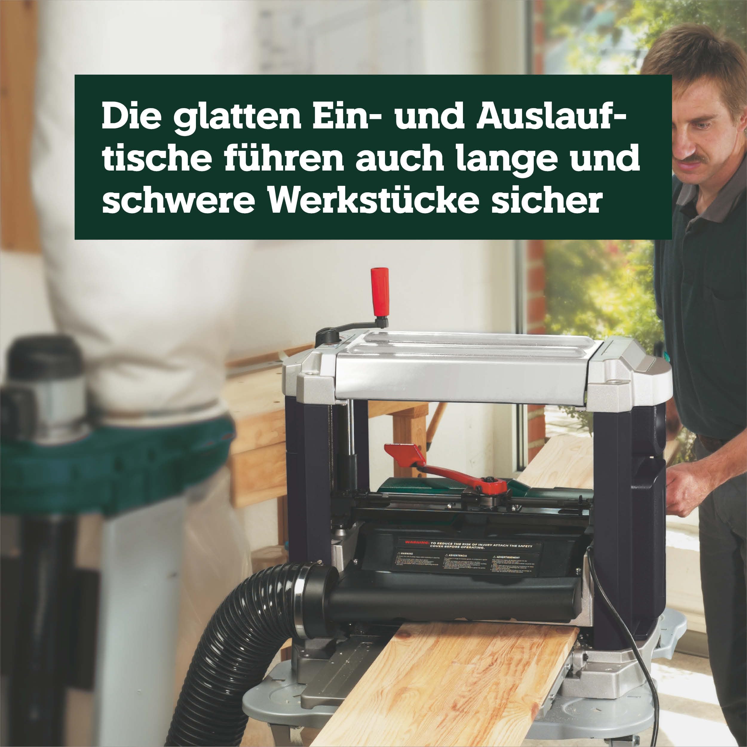 metabo Dickenhobel DH 330, Mobile Hobelmaschine mit 1800 W und HSS-Messer | Dickenhobelmaschine mit 330 mm Durchlassbreite, 152 mm Durchlasshöhe, Absaugstutzen, Schiebestock und 2 HSS-Messern