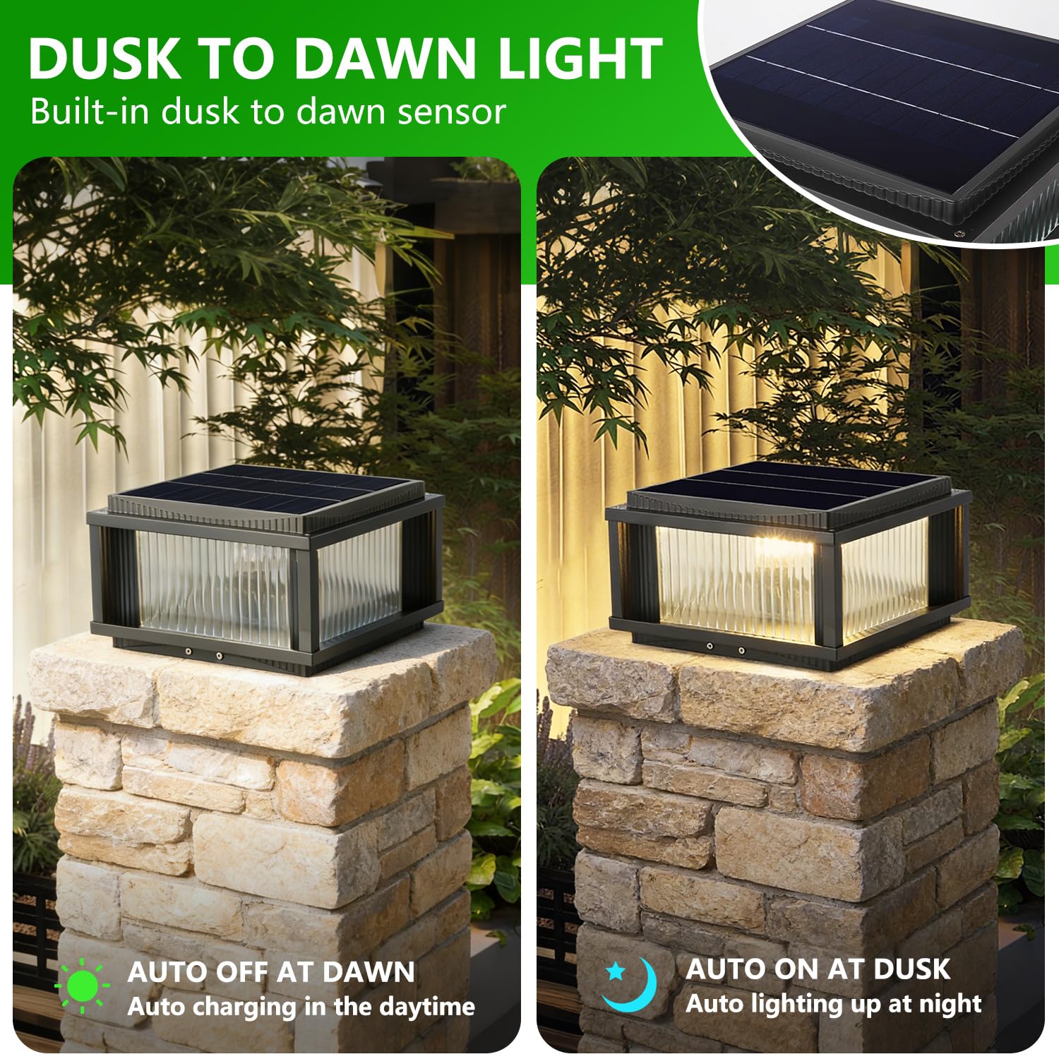 Columna Solar para Exteriores, Iluminación Led Impermeable De Aluminio para Pilares, Faroles De Columna para Exteriores, Luces Modernas para Postes De Puertas, Paredes, Terrazas Y Cercas.