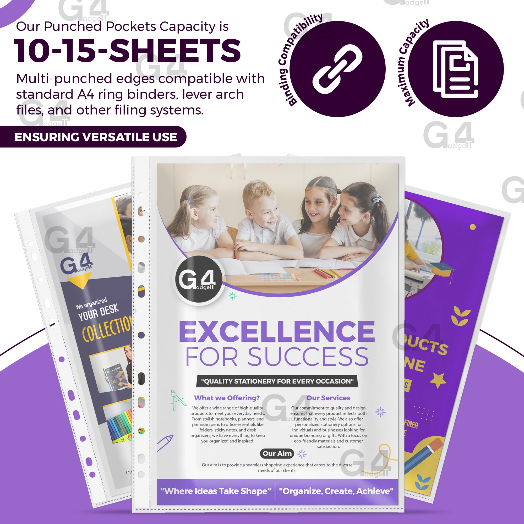 Buste Perforate A4 In Plastica - 100 Pezzi, 30-35 Micron, Per Raccoltori E Cartelle - Foto 7