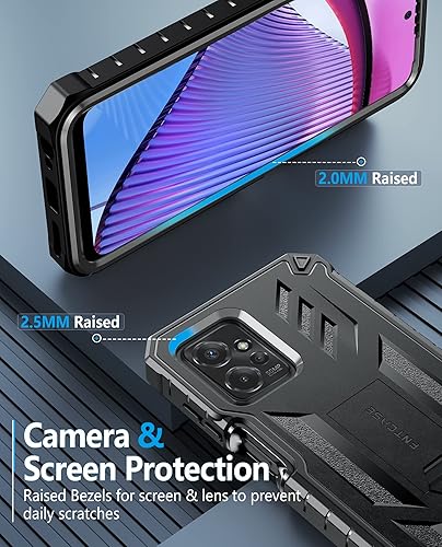 Miniatura 5 de FNTCASE Funda para Motorola Moto G-Power-5G-2023 Funda Moto G-5G-2023 de doble capa de protección a prueba de caídas de grado militar con soporte