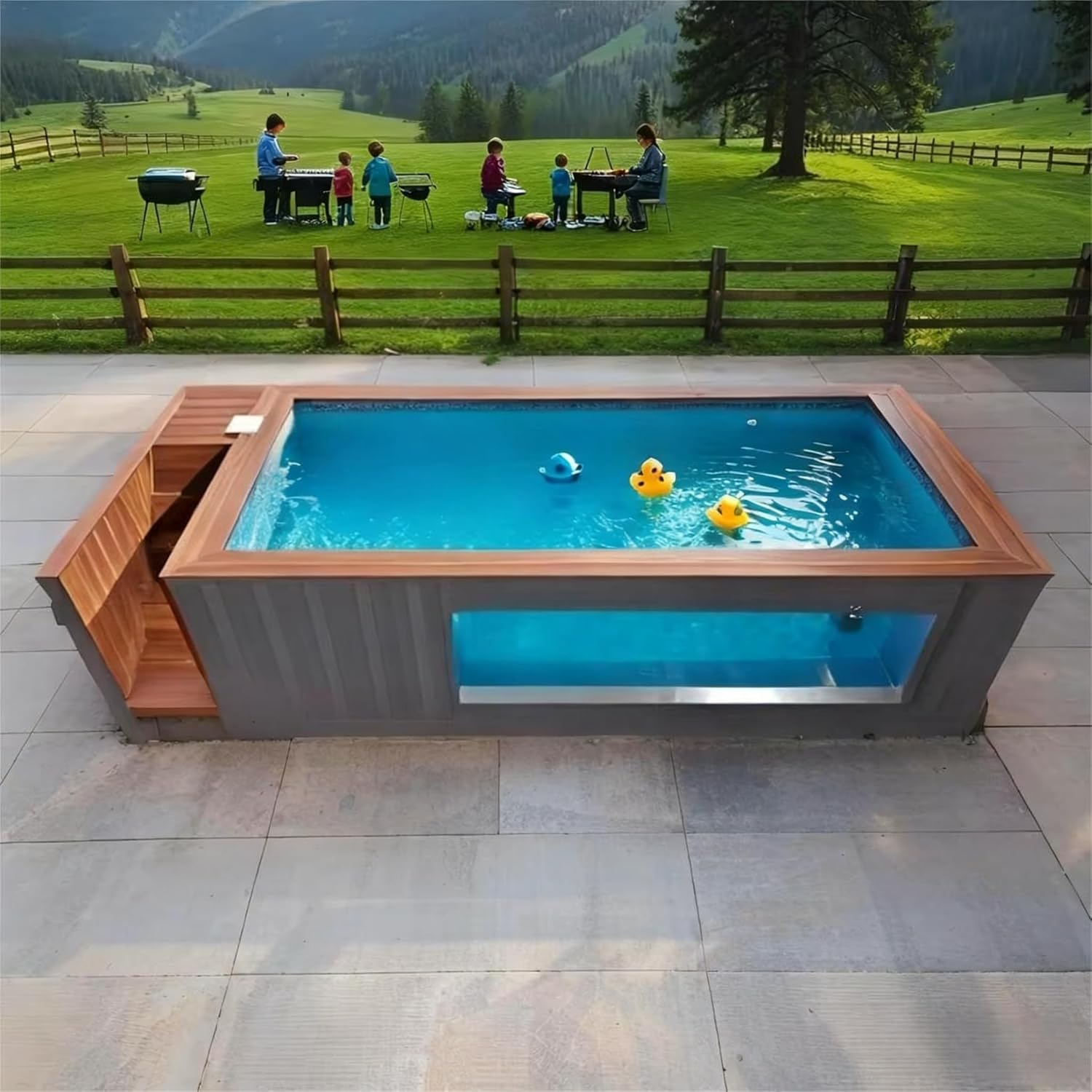 Amazon.com: Customizable Portable Shipping Container Swimming Pools ...