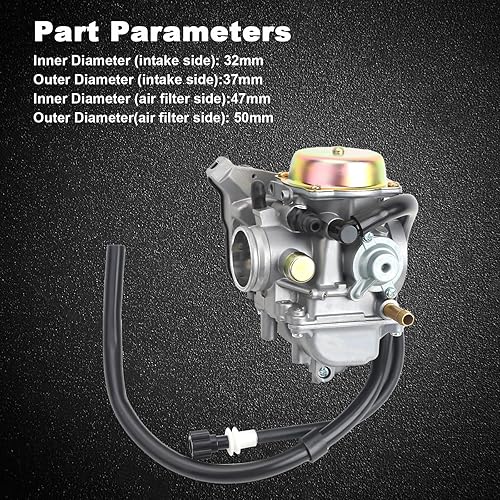 Miniatura 5 de Carburador Eiger 400 compatible con Suzuki LT-F400 Eiger 2x4 2002-2007, LT-F400F Eiger 4x4 2002-2007, repuesto # 13200-38FCV