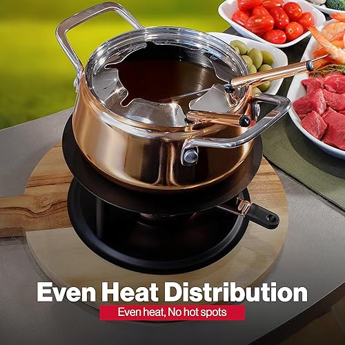 Miniatura 28 de Swissmar Summit - Juego de fondue de hierro fundido negro mate de 10 piezas, ideal para derretir queso, chocolate, mantequilla y más, perfecto