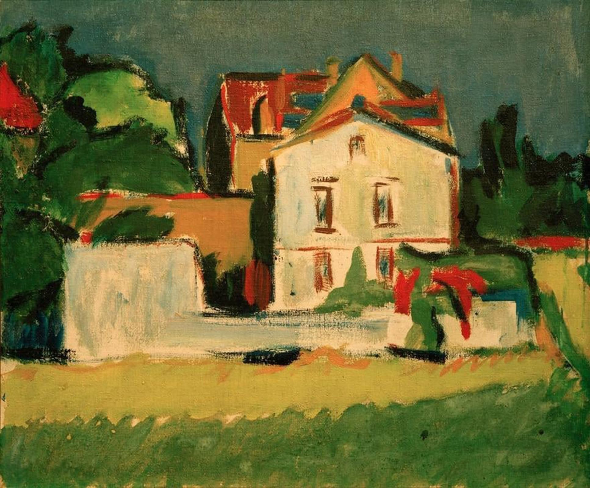 POSTERIIk Vintage Classic Picture Landscape Artwork Farmer Pulling a Wheelbarrow by Ernst Ludwig Kirchner Portrait Canvas Painting for Office Home Decor 60x90cm