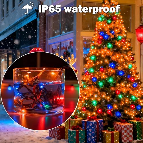 Miniatura 3 de Luces solares de Navidad para exteriores, guirnalda de luces solares de 137 pies, paquete de 4 100 luces LED de 19 modos, impermeables, para jardín,