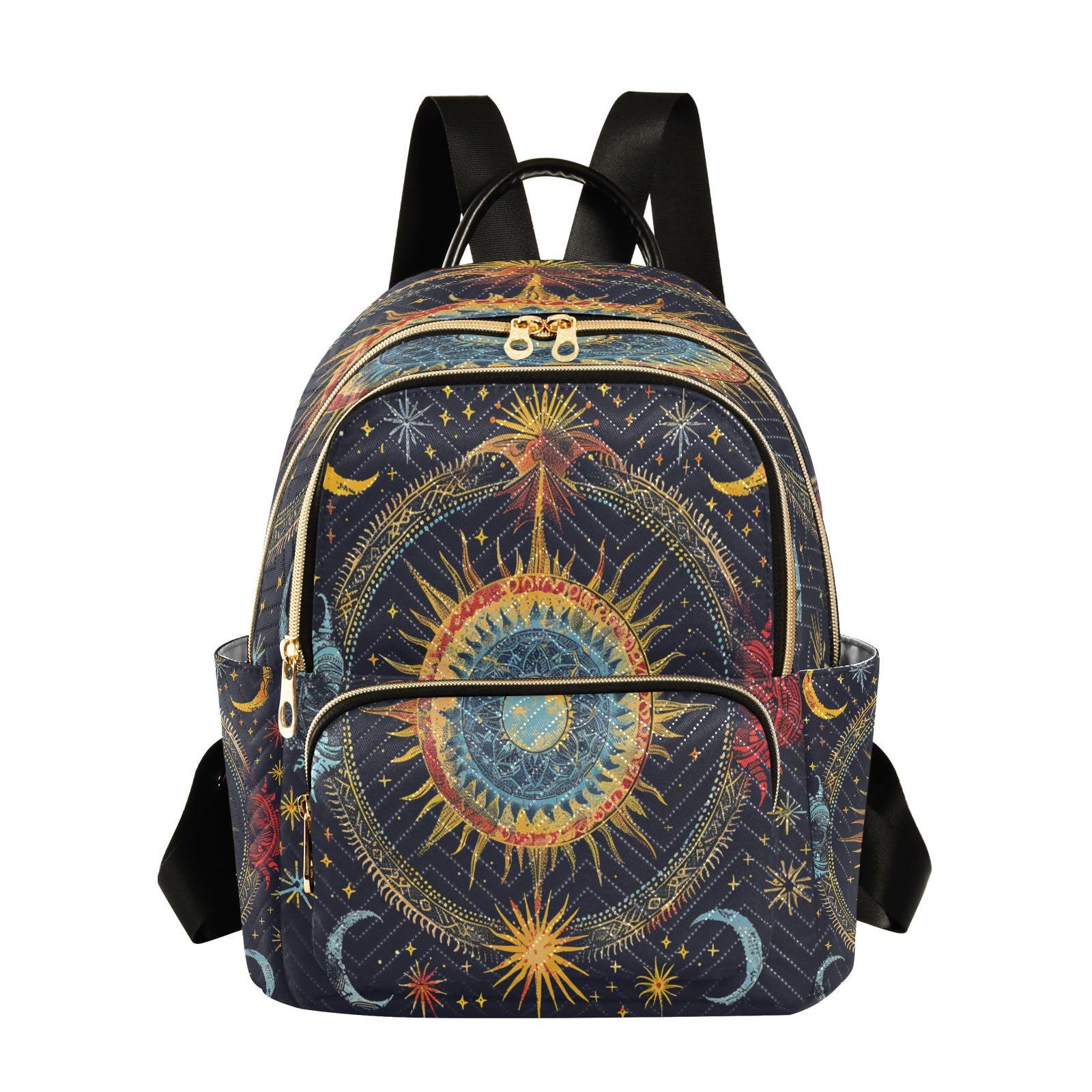 Mandala Ethnicmoon Stars Alchemy Backpack Purse Ladies Rucksack Travel Shoulder Bag Casual Daily Backpack