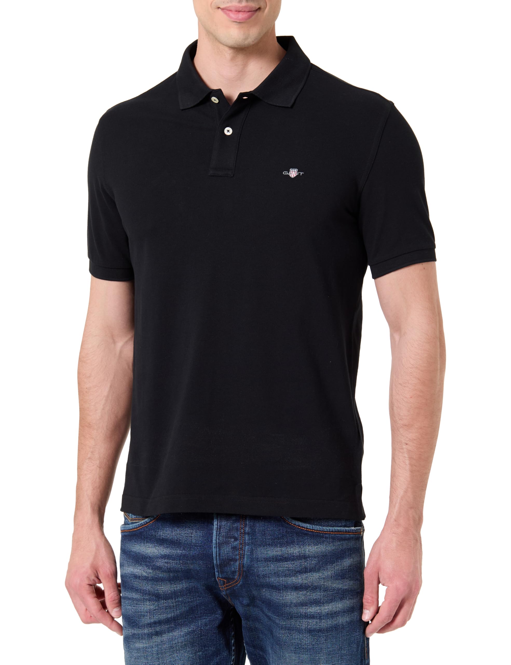 GANT REG EMB Archive Shield Polo Shirt, Black, 5XL