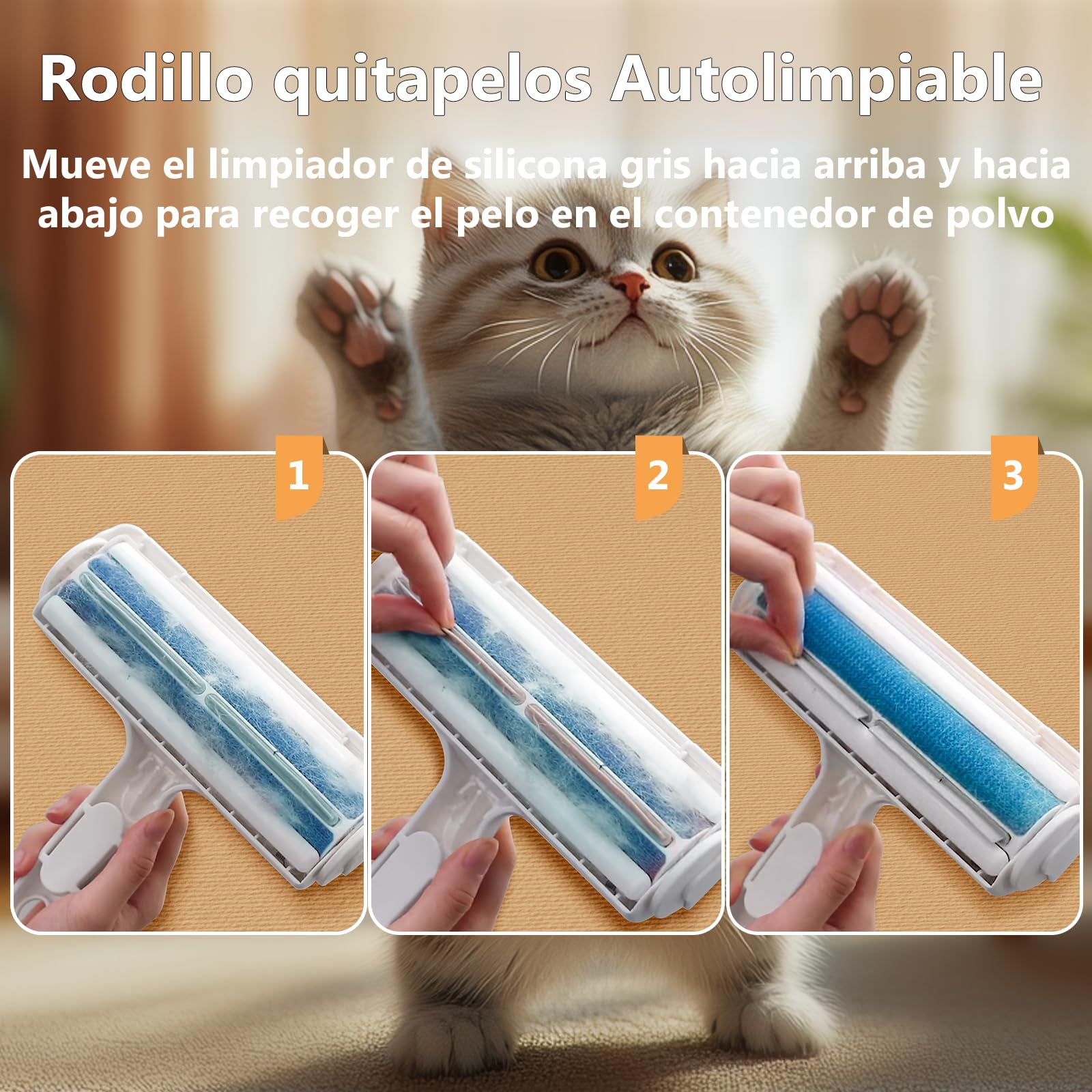ACE2ACE Quitapelos Rodillos para Mascotas Reutilizable Cepillos Depilación para Alfombras Ropa y Sofá
