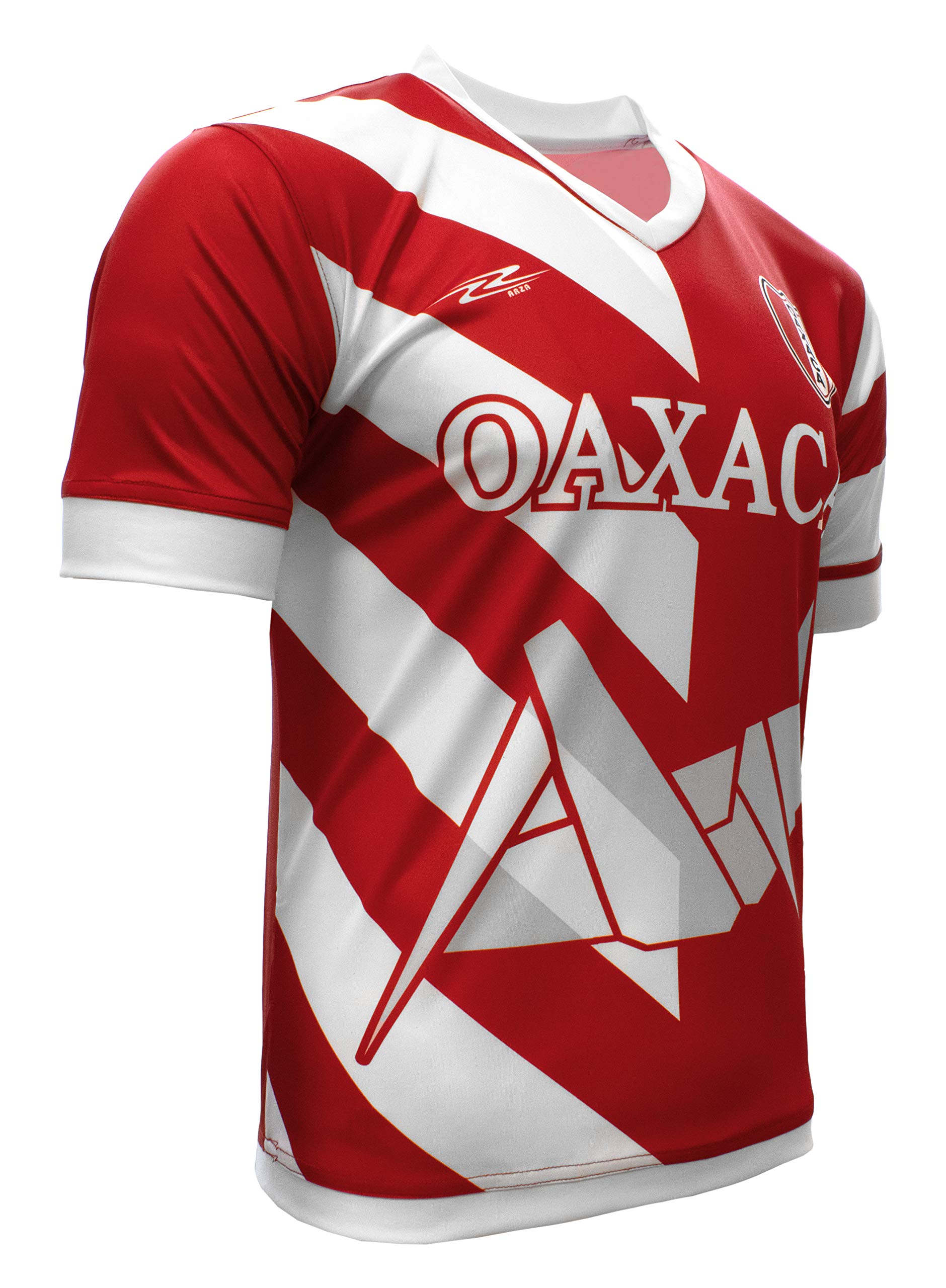 ARZA Oaxaca Mexico Soccer Jersey Color Red and White Design (X-Large)