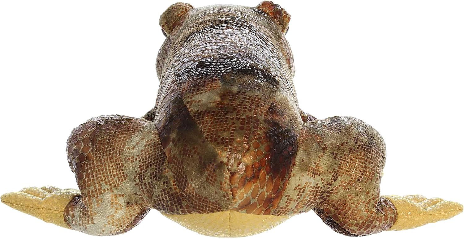 Aurora® Realistic Miyoni® American Bullfrog Stuffed Animal - Lifelike Details Make a Cherished Companion - Perfect for Decorating Bedrooms or Classrooms - Brown 11 Inches