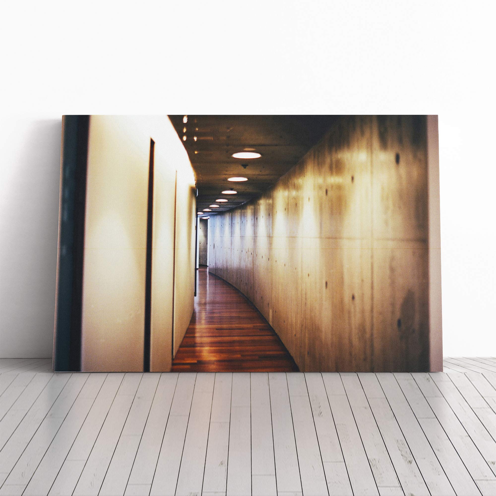 Architecture Mounted and Stretched Box Frame Picture Canvas Print | Gallery Wrapped 30mm Frame Wall Art | 24x16 inches | Ready to Hang | Contemporary Cityscape Picture | Living Room Lounge Office