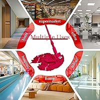 Vista 4 de Cabezal de trapeador rojo grueso de 21 onzas, cabezal de repuesto de limpieza en húmedo resistente, cabezales de trapeador industriales lavables