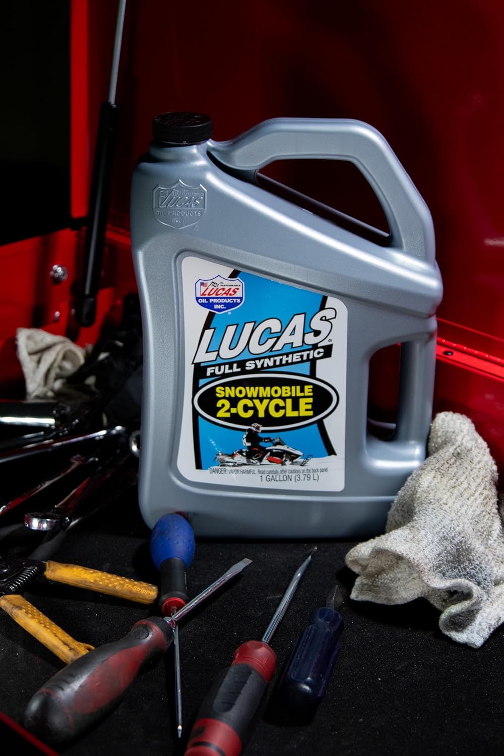Lucas Oil 10847 Synthetic 2-Cycle Snowmobile Oil - 1 Gallon