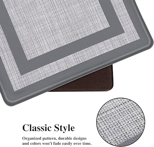 Miniatura 3 de Mattitude - 2 tapetes acolchados antifatiga antideslizantes impermeables ergonómicos para estar de pie cómodamente en la cocina suelo oficina en