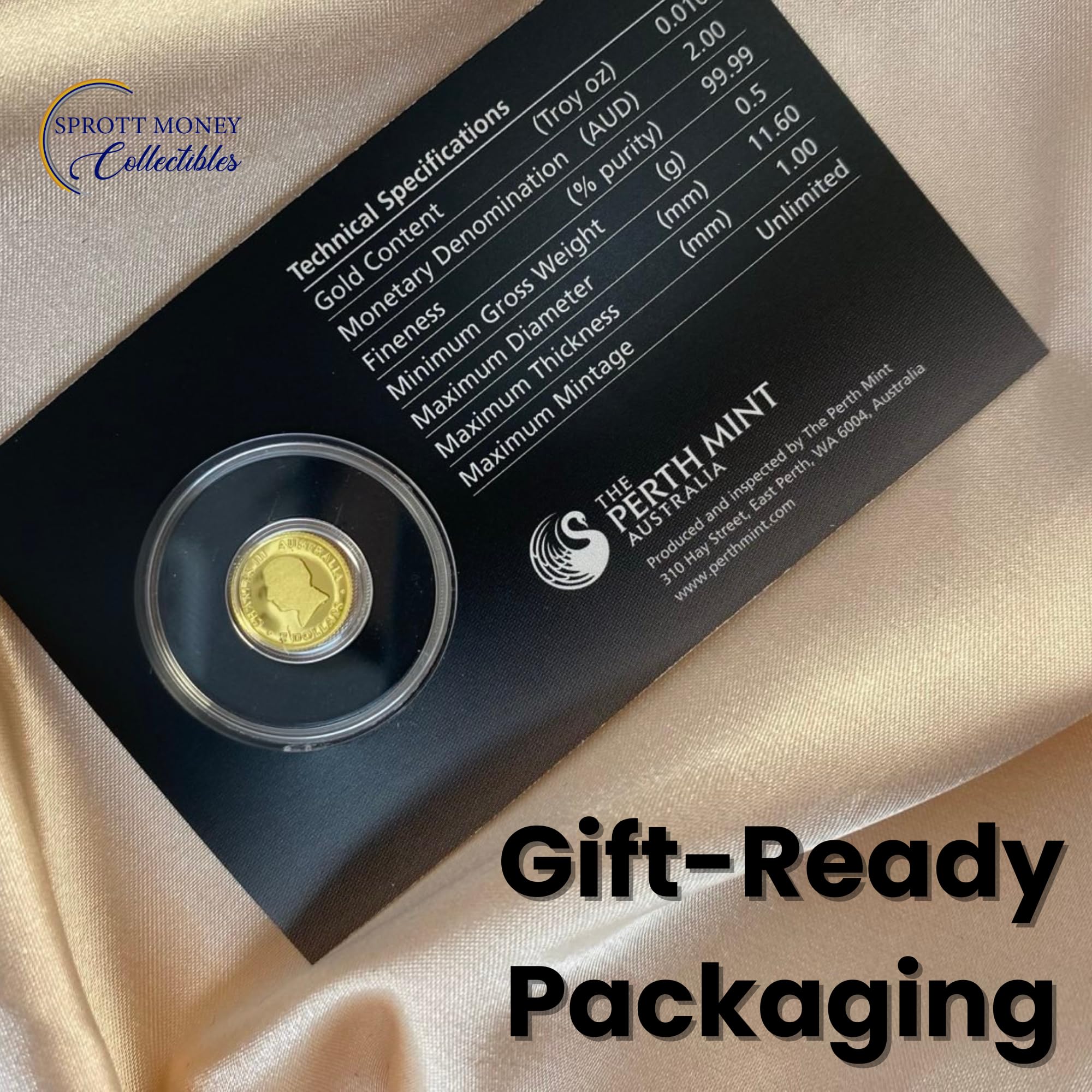 Sprott Money Collectibles - 2025 Mini Roo 0.5g Pure Gold Proof Coin in  Card, Ready to Gift - The Perth Mint Gold Coin Gift Ideas Coins Collectible  Unique Gifts : Amazon.ca: Toys & Games