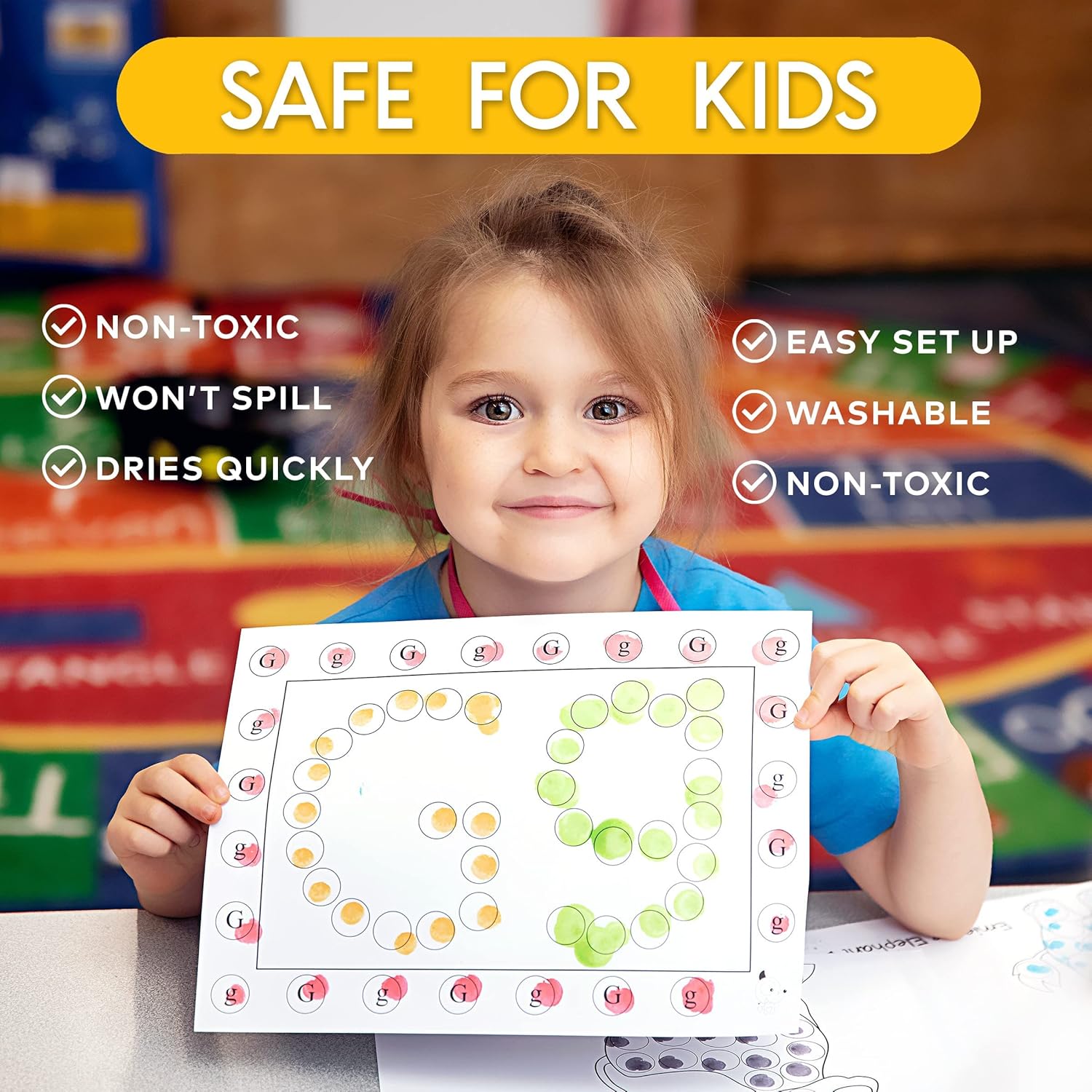 Washable Dot Markers 13 Pack With 121 Activity Sheets For Kids, Gift Set With Toddler Art Activities, Preschool Children Arts Crafts Supplies Kit, Special Holiday Bingo Dabbers Dobbers, Dauber Dawgs : Toys & Games