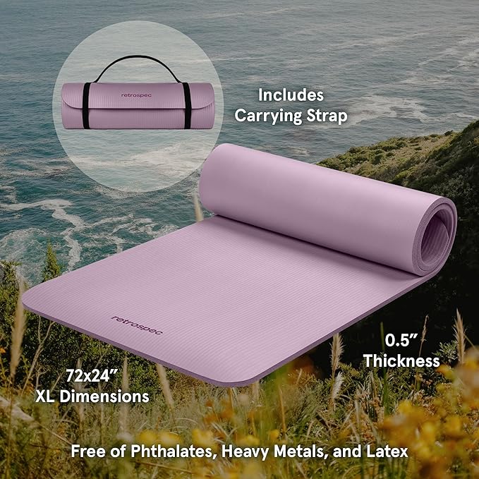 Constructed from non-slip material, the Solana Yoga Mat provides reliable grip and stability, helping to prevent falls or slips even during vigorous exercise sessions. This feature is especially useful in maintaining balance during poses or exercises that involve dynamic movements. The mat is designed to ensure users can focus on their practice without constantly adjusting their footing, which is crucial for achieving proper form and technique.
