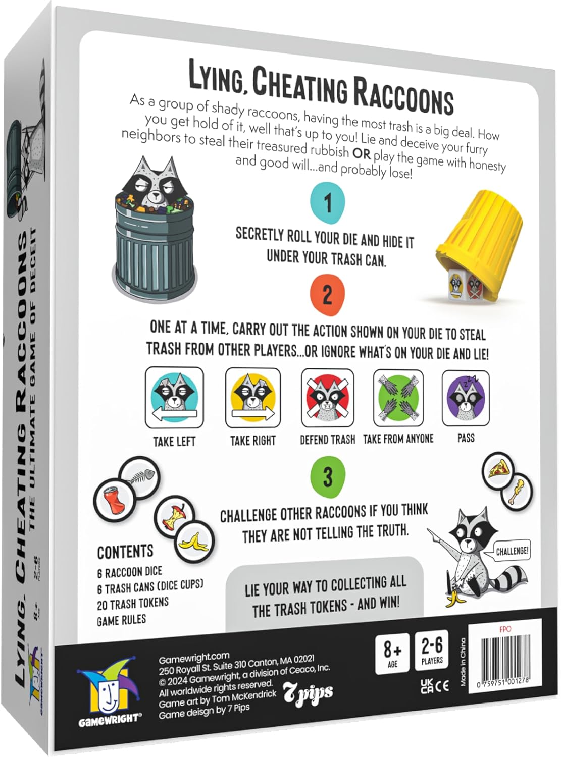 Lying, Cheating Raccoons – The Ultimate Bluffing Dice Game for 2-6 Players, Ages 8+ – Family Fun! - Image 7