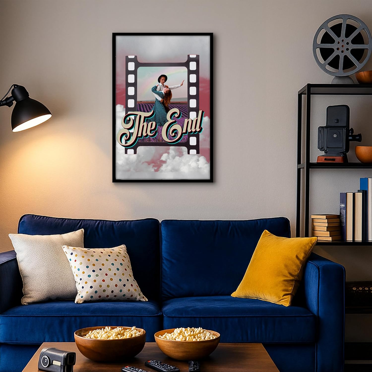 Americanflat 22x34 Poster Frame with Polished Plexiglass - Streamline Collection - Thin Border Picture Frame for Wall Display - Hanging Hardware Included - Black