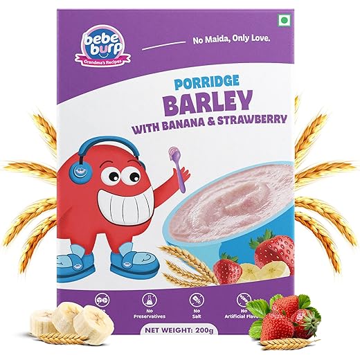 BEBE BURP Barley Cereals with Banana & Strawberry No Sugar